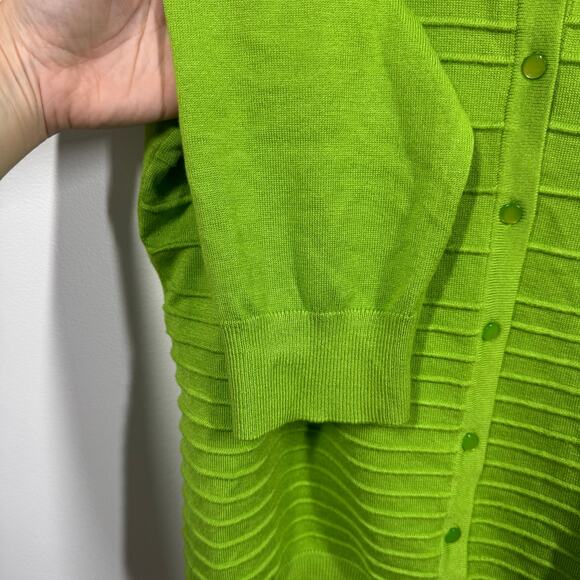 Cable & Gabe Sweater Women L Green Cardigan Button Up Cottage Fall Transition - Picture 4 of 6